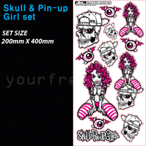 Skull &amp; Pin-up Girl set-Printing